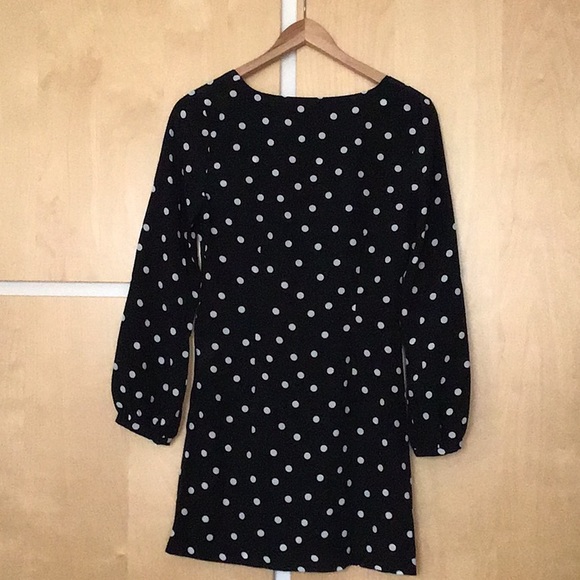 Intermix Silk Polka Dot Mini Dress Tunic Sz 0 XS - Picture 6 of 12